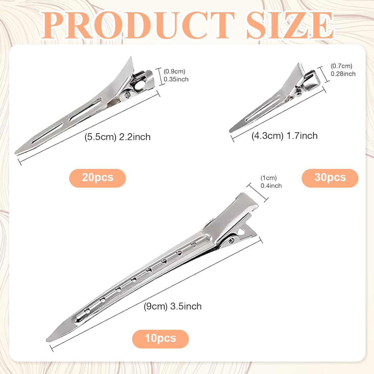 MAYCREATE 60Pcs Styling Hair Clips, Duckbill Long Hair Clips, Silver Metal Duck Billed Hair Clips for Women Styling Sectioning, Pin Curl Clips for Hair, Alligator Roller Clip with Storage Box MAYCREATE 60Pcs Styling Hair Clips, Duckbill Long Hair Clips, Silver Metal Duck Billed Hair Clips for Women Styling Sectioning, Pin Curl Clips for Hair, Alligator Roller Clip with Storage Box